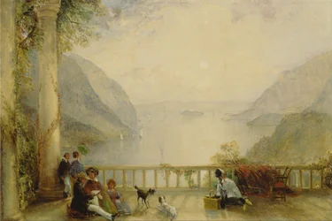 Figures on a Balcony, Probably at Westpoint